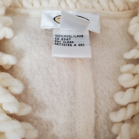 Talbots Boiled Wool Fringed Jacket/Cardigan - Picture 5 of 6